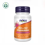 NOW D3 + K2 Chewable Tablets